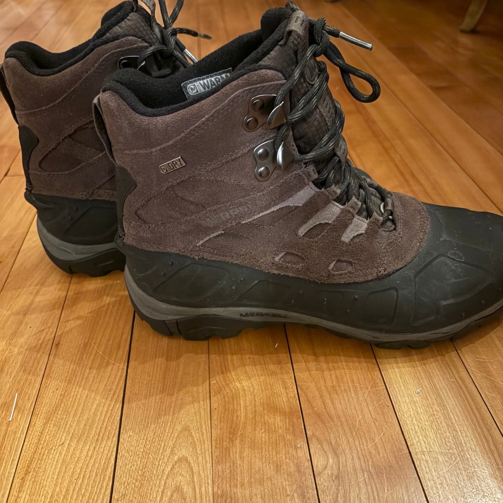 Merrell Men's Moab Waterproof Insulated Winter Boots Espresso Size 9 Warm